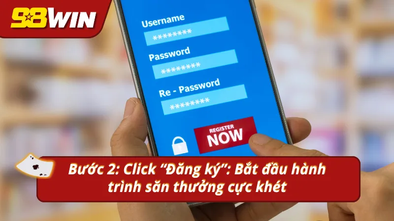 Nhấn nút “Đăng ký” để mở khóa ưu đãi đầu tiên tại 98WIN